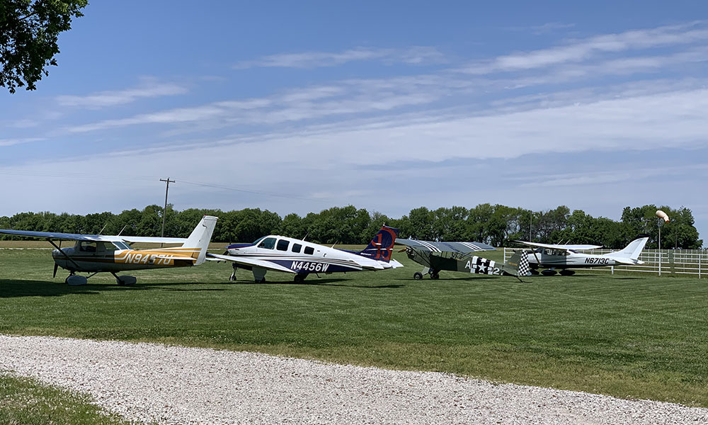 Fly-in at the farm